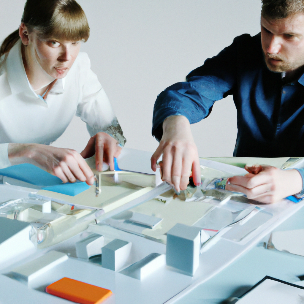 Behind the scenes — designers reviewing level tiles and HUD sketches